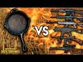 СКОВОРОДКА ПРОТИВ ВСЕХ ОРУЖИЙ В PUBG! (почти)