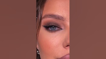 Simple chocolate brown smokey eye with winged eyeliner  #eyemakeup #eyeshadow #makeuptutorial