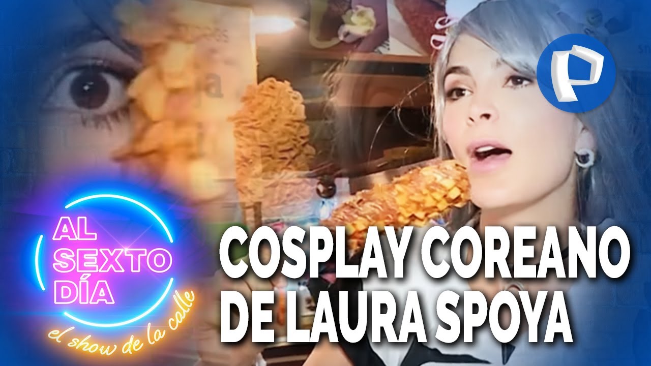 El cosplay de Laura Spoya con la mejor comida coreana en Lima