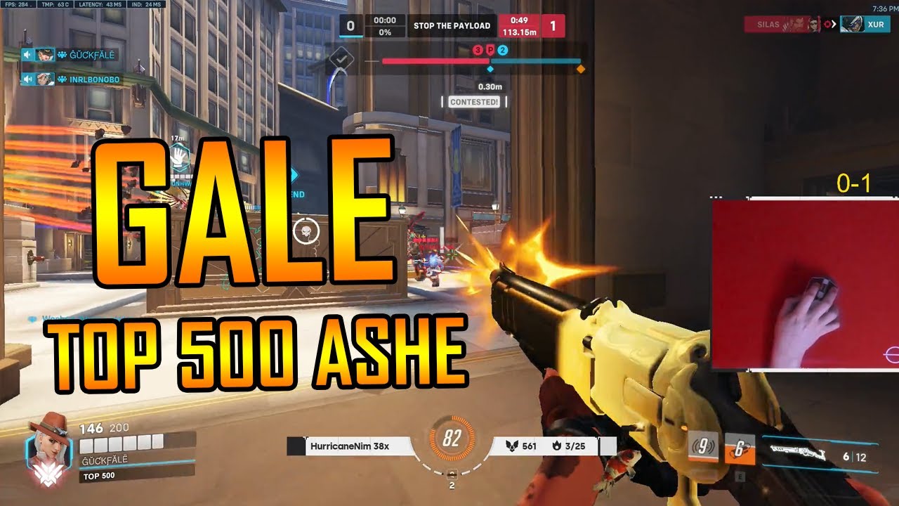 21K DMG! GALE INSANE ASHE + CASSIDY OVERWATCH 2 SEASON 3 GAMEPLAY TOP 500