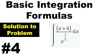 Integral Calculus - Solution to problems on Basic Integration Formulas - Problem #4