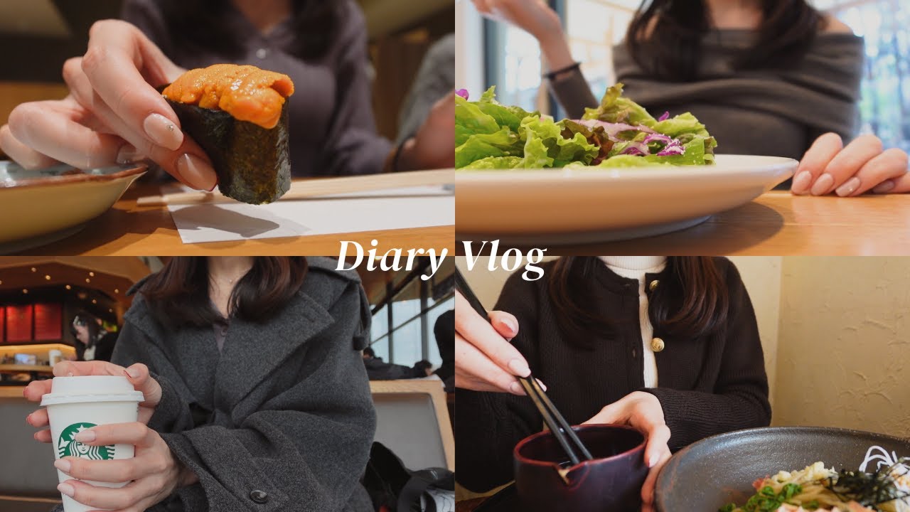 【旅行vlog】都内OLの食べまくる3日間❄️富山の寒ブリとお鮨🐟白骨温泉で雪見風呂☃️白州レストラン🌳世界一美しいスタバ☕️