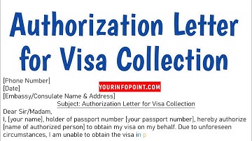 Authorization Letter for Visa Collect Sample Step by Step