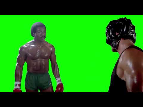 Apollo Creed screaming "THERE IS NO TOMORROW" - Rocky III meme - Green Screen