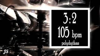 105 Bpm - 3:2 Polyrhythm Drum Beat