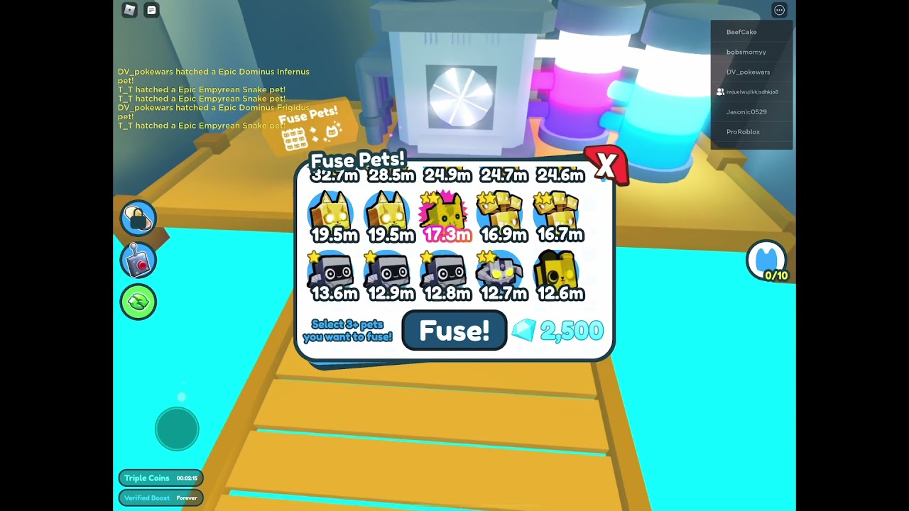 One of the best fusing combos! Pet Simulator X - cyber update