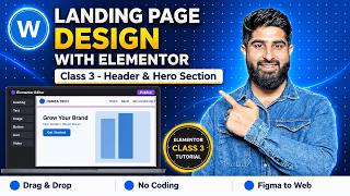 WordPress Course Class 3 – Elementor Landing Page Design (Header + Hero Section)