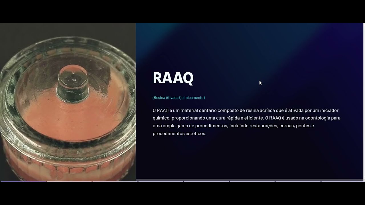 Tudo sobre R.A.A.Q. Resina Acrílica Ativada Quimicamente (Materiais Dentários)