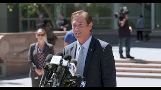 District Attorney Nathan Hochman addresses the media about the Menendez Case