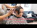 Kopfrasur Schöne Mädchen Salon Lady Barber