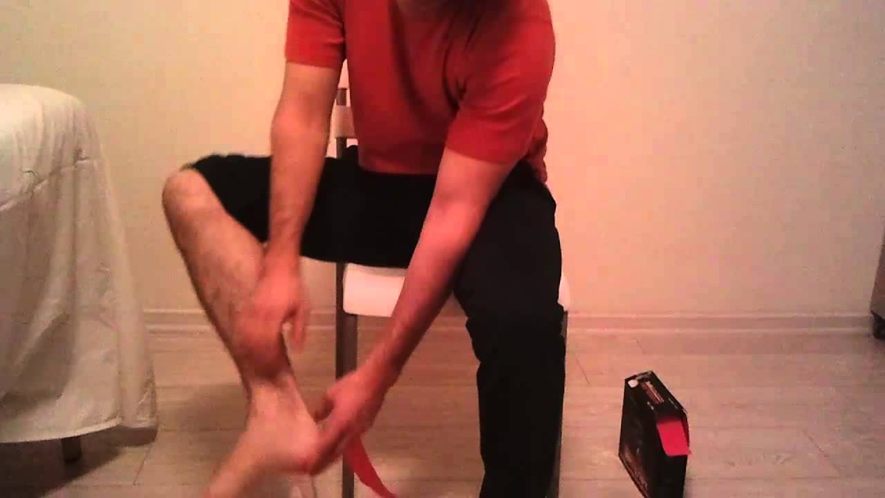 קינזיוטייפינג לגיד אכילס - הדבקה עצמית