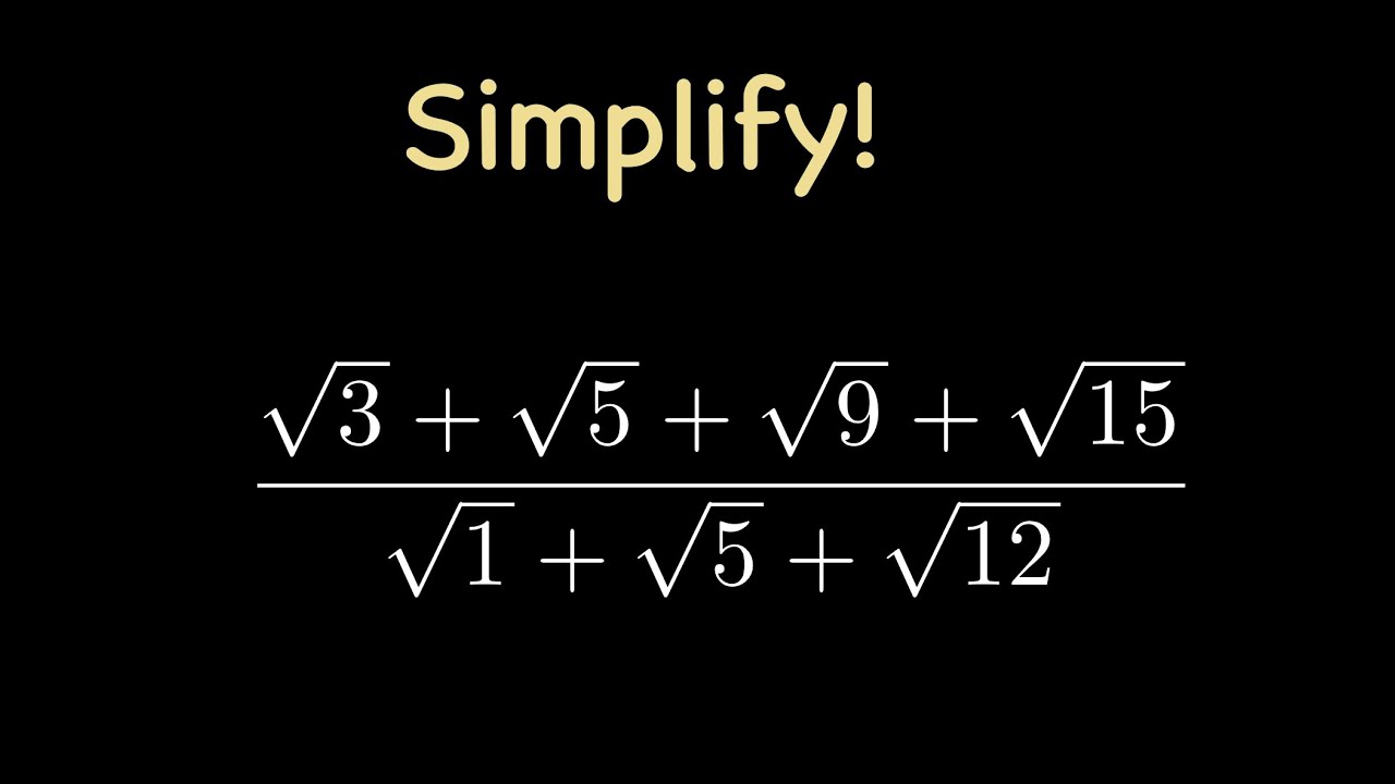 Interesting square root simplification I math Olympiad l can you solve it?
