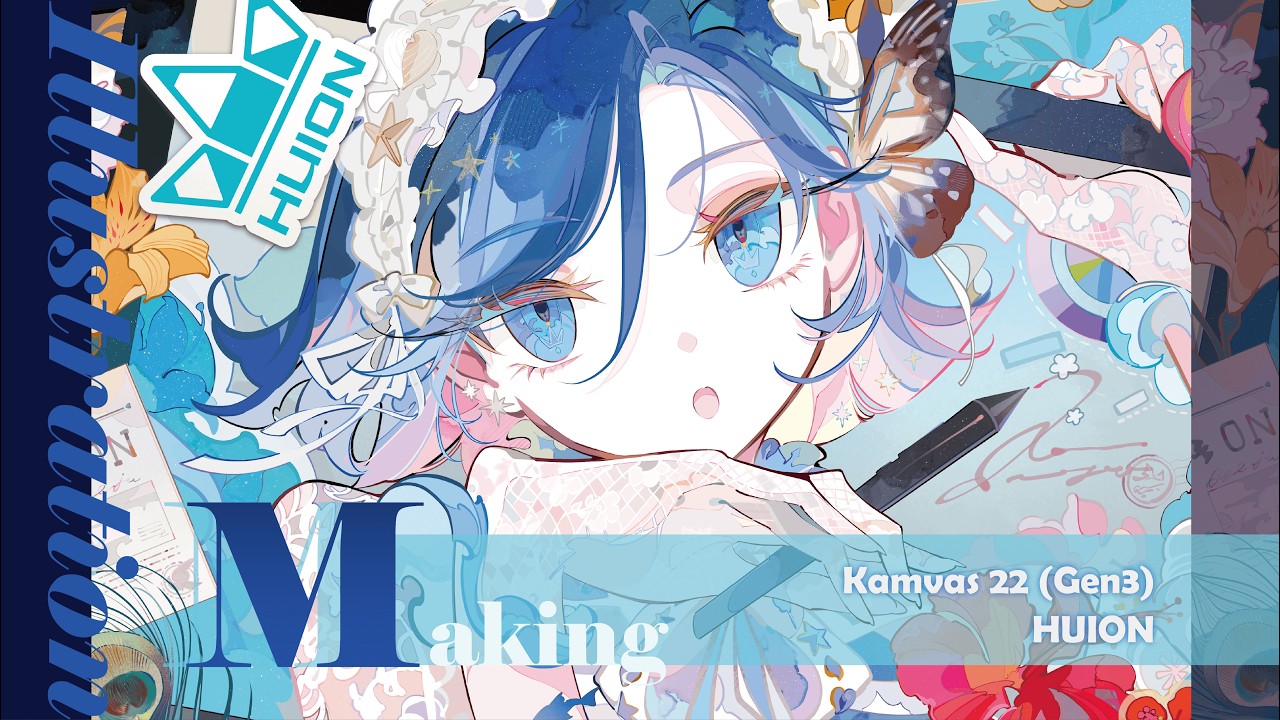 👑 HUION Kamvas 22 (Gen3) Review🐟 Illustration Making／Original