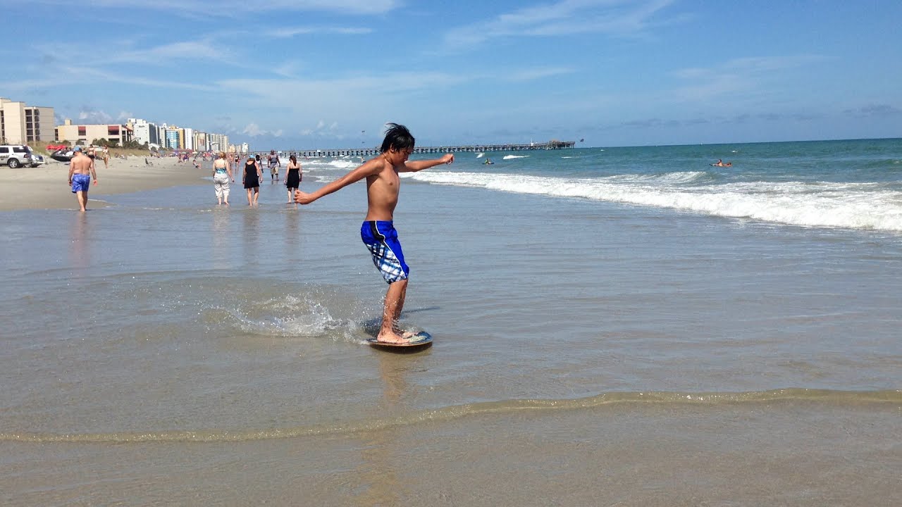 Skim Boarding at Myrtle Beach YouTube