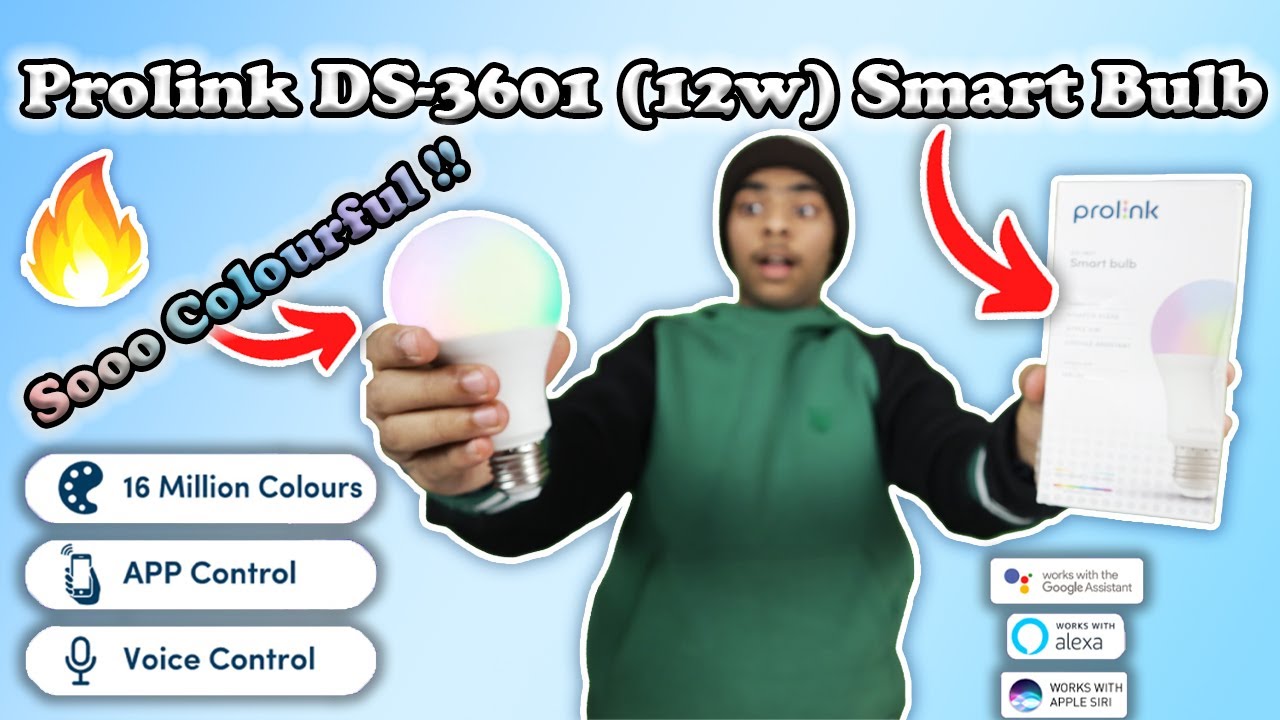 Bringing Color to Life🔥.Prolink Smart Bulb (DS-3602) Unboxing and Voice Control!🔥