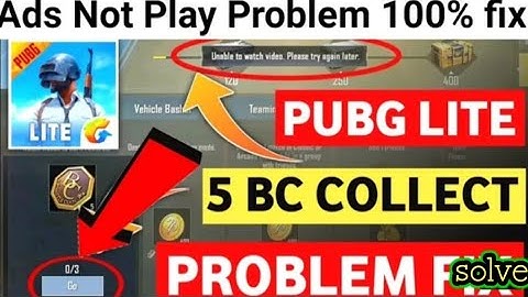 😇How to fix pubg lite 5 bc collect problem ||watch video problem solve ||100%fix problem solve🔥