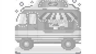 Pixel art coloring page: A food stall car with beautiful decorative lights screenshot 2
