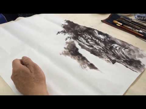 Chinese Traditional Art : Stone Rock Ink Painting