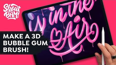 Instant 3D Brush & Lettering in Procreate - Easy Steps, Free Guide and Brushes
