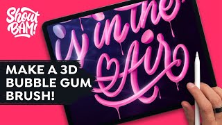 Procreate 3D Brush & Lettering - Easy Steps, Free Guide and Brushes screenshot 3