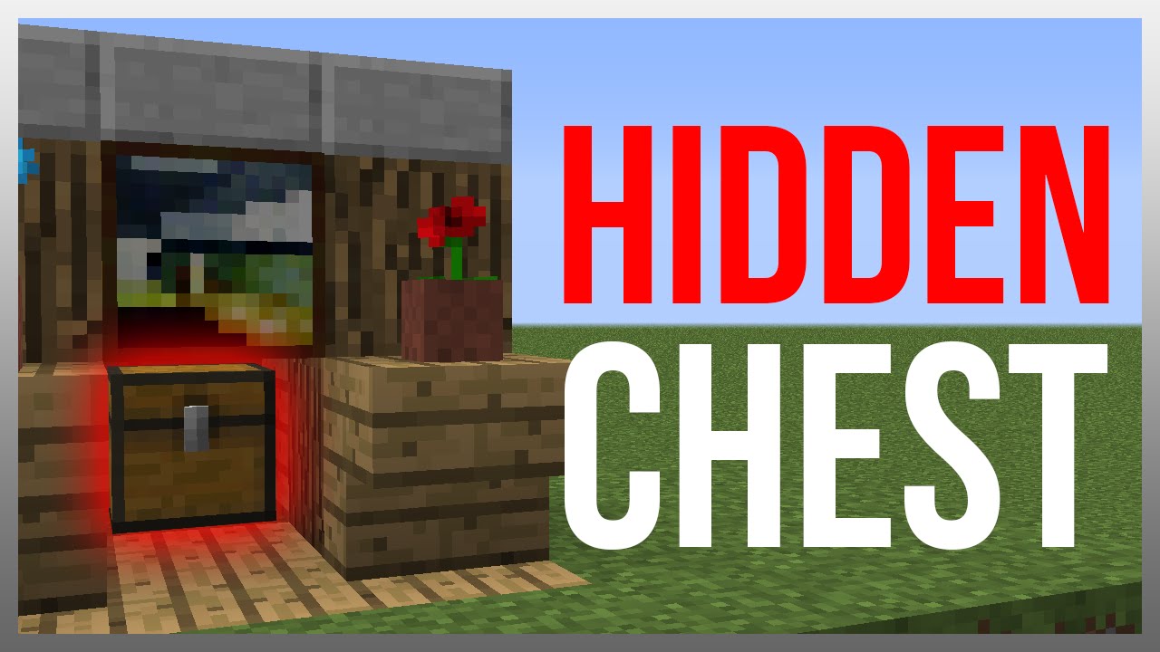 Minecraft 1.12: Redstone Tutorial - Best Hidden Chest! 
