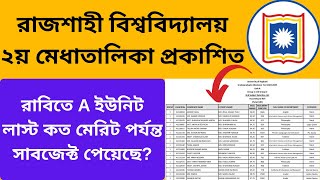 রাজশাহী বিশ্ববিদ্যালয় ২য় মেধাতালিকা প্রকাশিত || RU 2nd Merit List 2025 || RU Migration Results