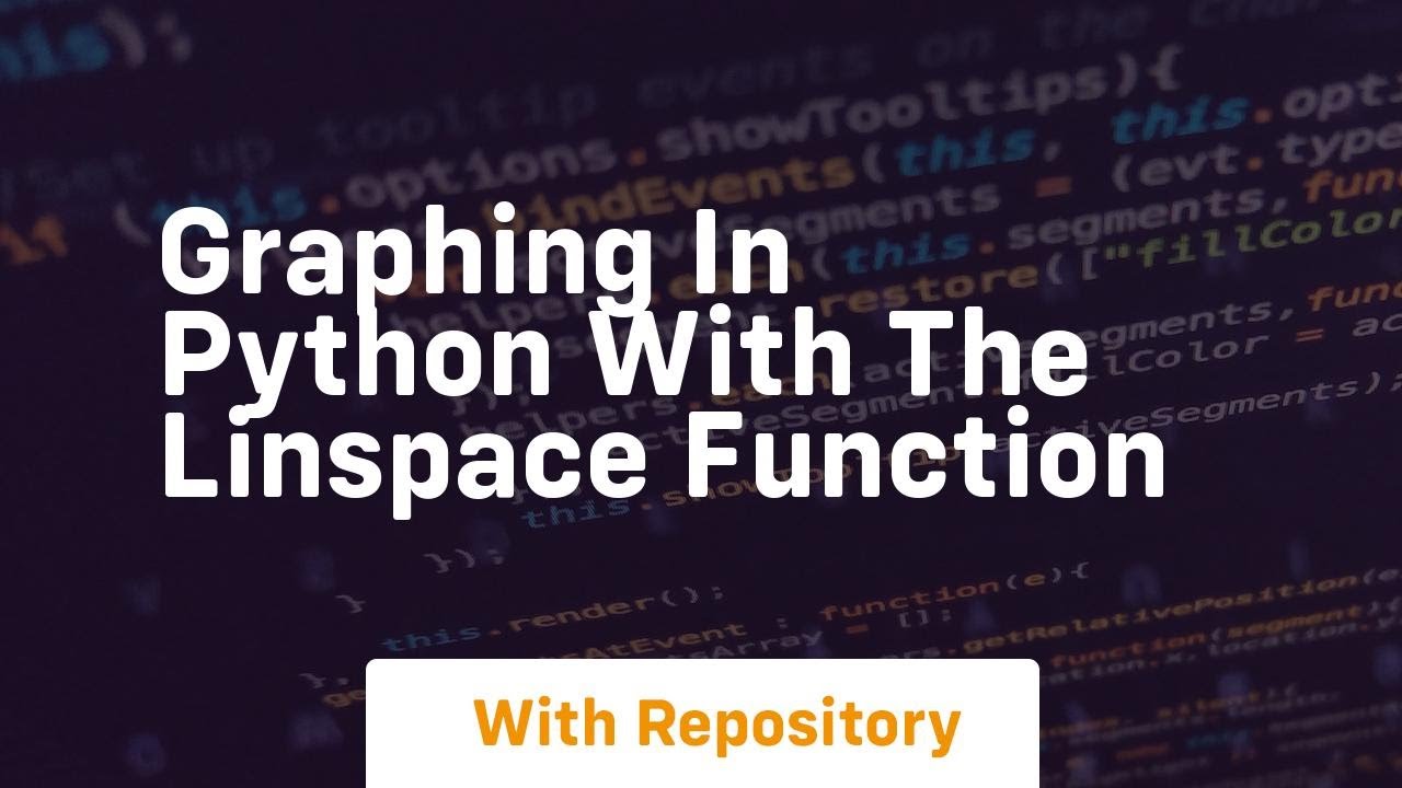 graphing in python with the linspace function - YouTube