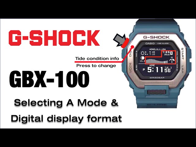 GBX-100 G-Shock Module 3482 Mode Selection & Display Format