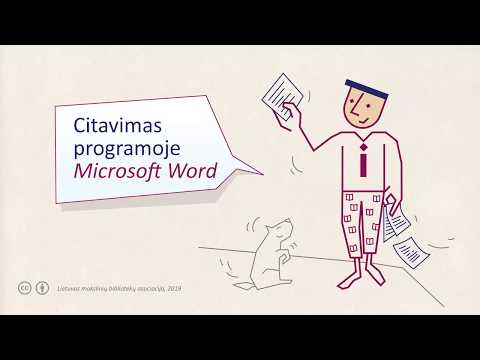 2.3. Citavimas programoje Microsoft Word