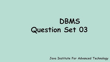 DBMS Question set 3