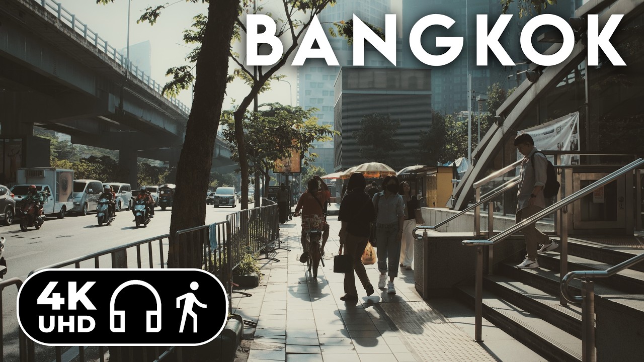 Bangkok Morning Ambient Walk ASMR | 4K HDR