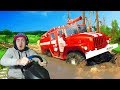 ЕДЕМ ТУШИТЬ ПОЖАР В ДЕРЕВНЮ - RP в SPINTIRES + РУЛЬ