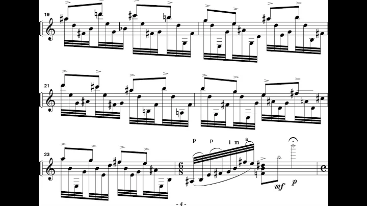 Michail Travlos - Etude for Guitar (1988) [Score-V...
