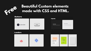 Free Web elements with Loading Animations - Buttons , Input, Cards, screenshot 4