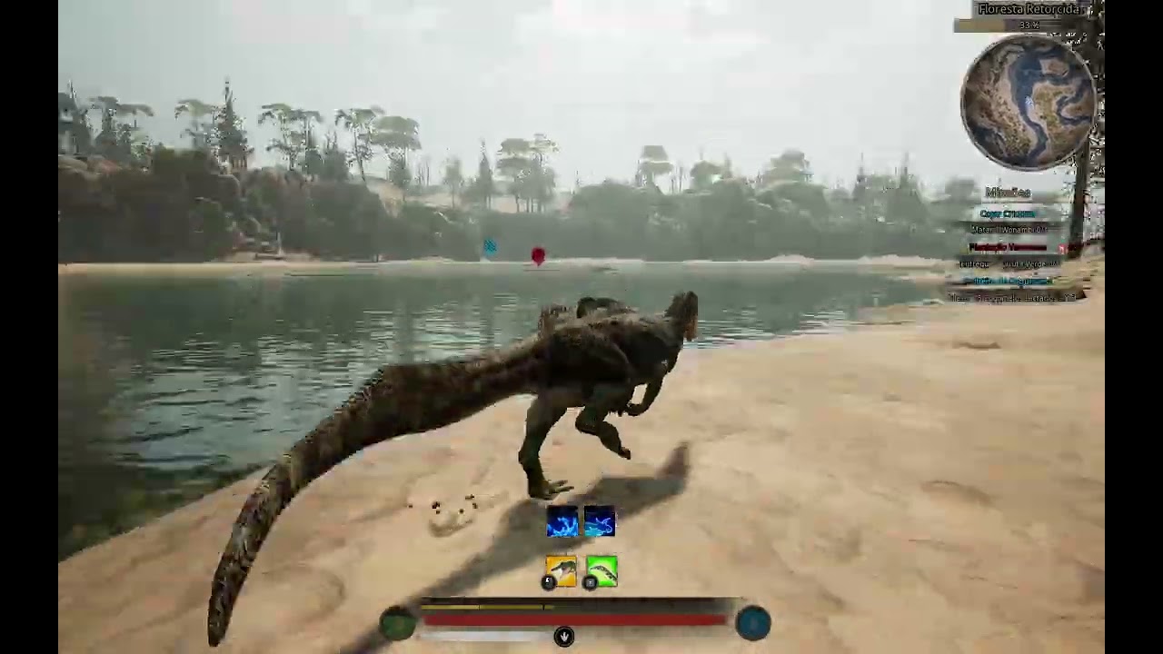 jogando de semi-aquatico, e de deino(spoiler:foi muito bom)