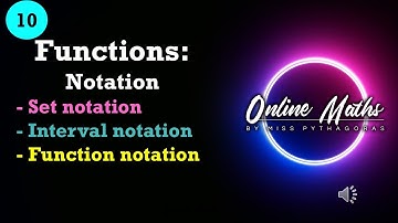 Functions Theory Grade10: L2 Function Notation
