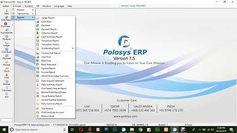 OUTSTANDING REPORT -  Polosys ERP Software - A QUICK VIDEO TUTORIAL.