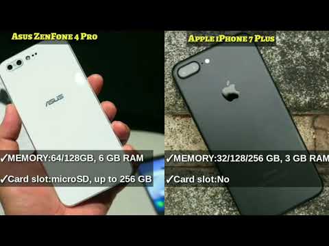 Asus ZenFone 4 Pro vs Apple iPhone 7 Plus