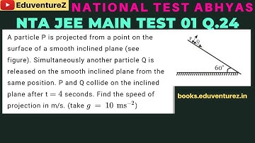 A particle P is projected from a point on the surface of a smooth inclined plane. Simultaneously ano