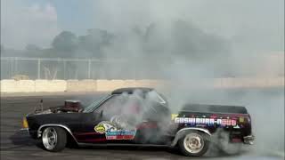 ELCO burnout at Michiana Auto Mania Crowd view 2026, 1981 El Camino epic burnout and catches fire