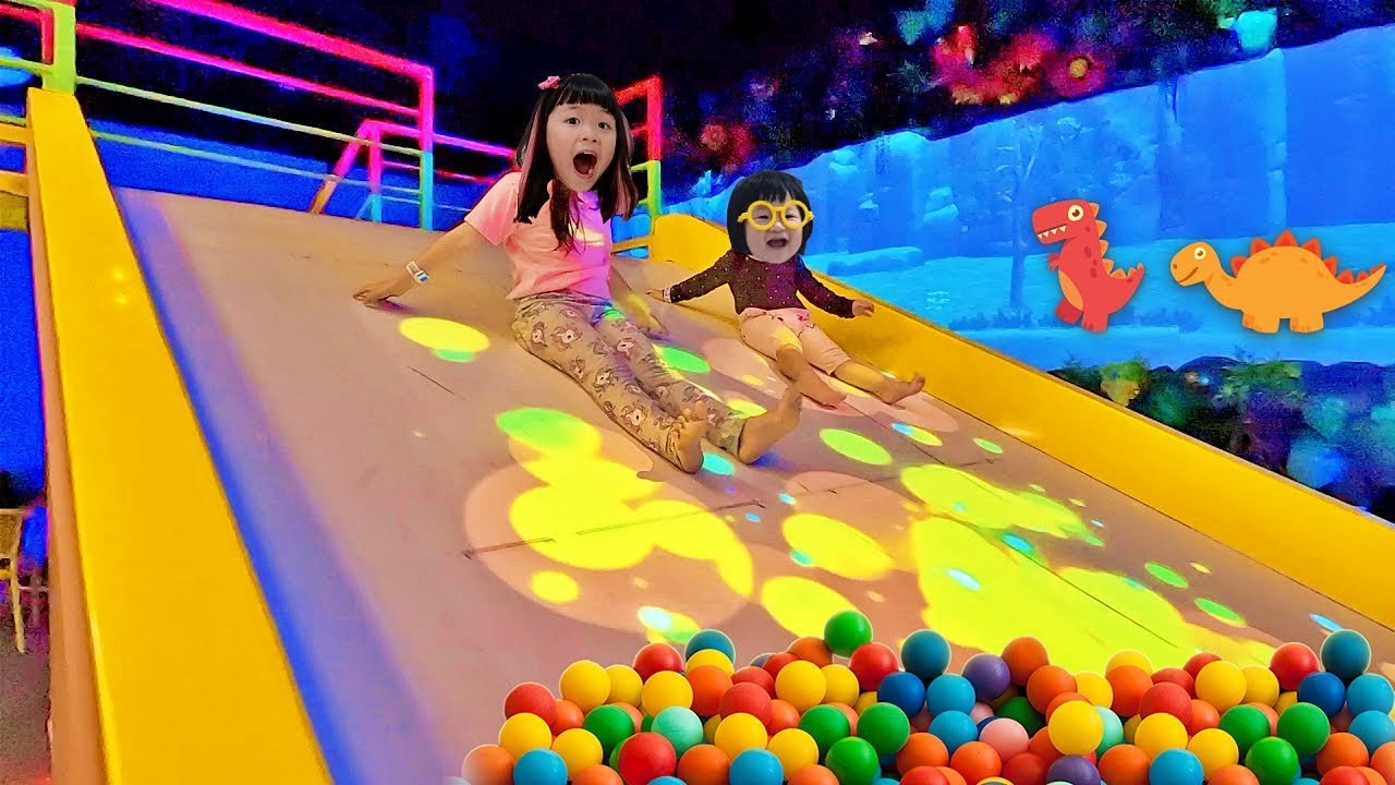 Main Perosotan Lampu Playground Anak Menyala - Tempat Main Anak Lampu Warna Warni