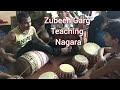 Zubeen garg teaching nagara beats  jolly assamese