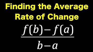 Finding the Average Rate of Change ❖ PreCalculus ❖ Calculus