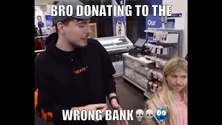 MrBeast donating to the wrong bank 💀