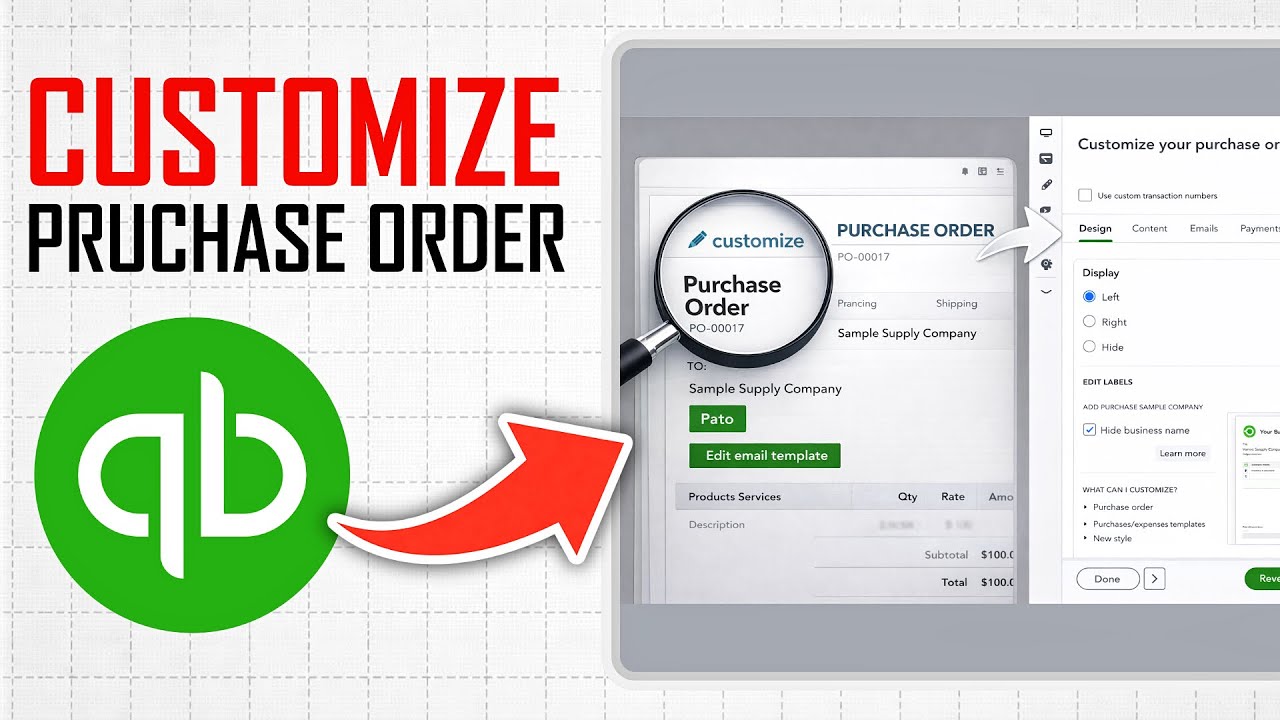 How To Customize Purchase Order In Quickbooks Online (Full Guide) - YouTube