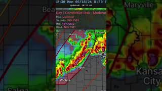 MODERATE RISK of severe weather today for parts of Nebraska, Missouri, Kansas