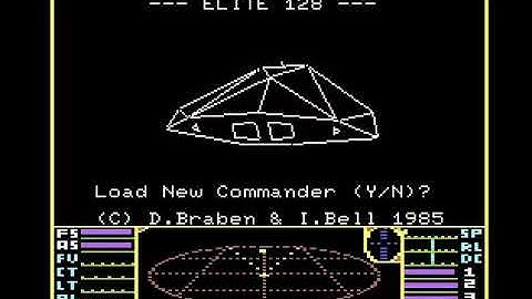 C128 COMMODORE 128 MUSIC & GAME INTRO ELITE 128 v1.0 Beta Firebird 1986 In C64 MODE  & C128 ENCHANCE
