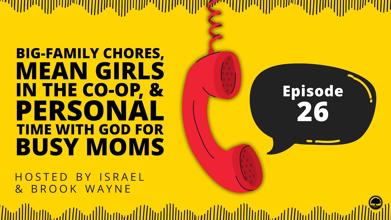26 - Big-Family Chores, Mean Girls in the Co-op, and Personal Time With God for Busy Moms