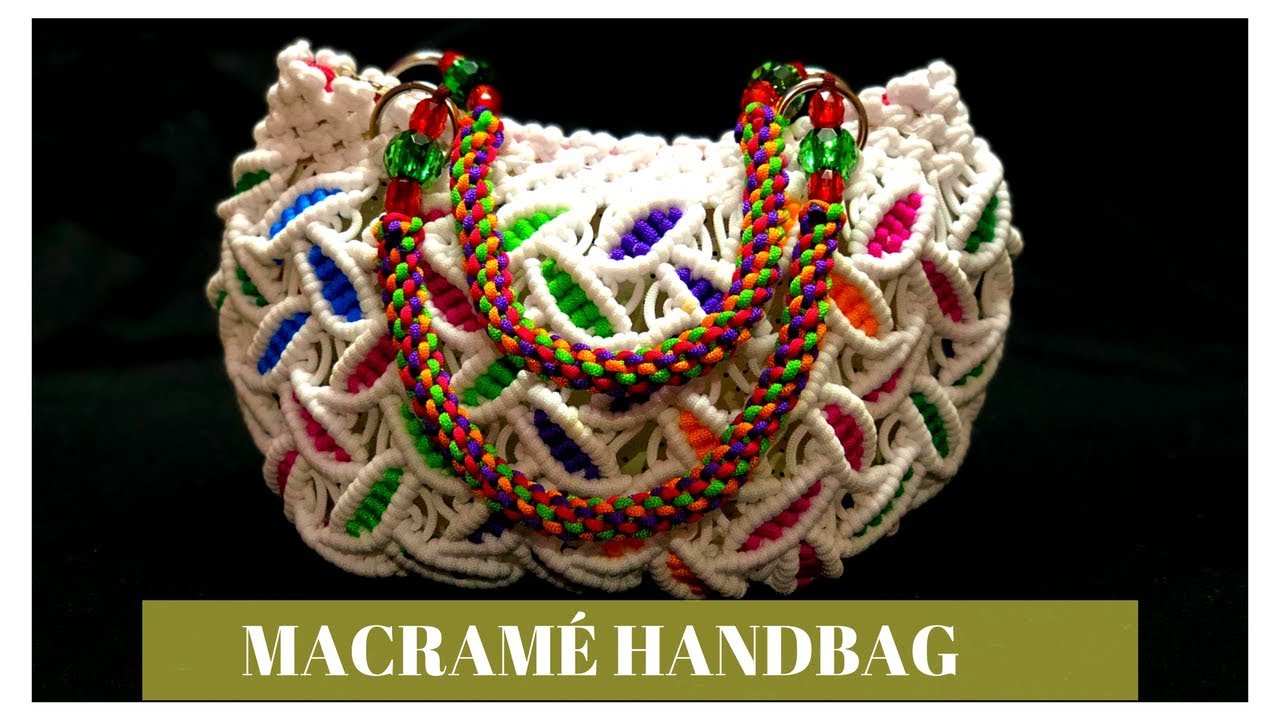 DIY how to make circular leaf design macrame handbag | small handbag tutorial