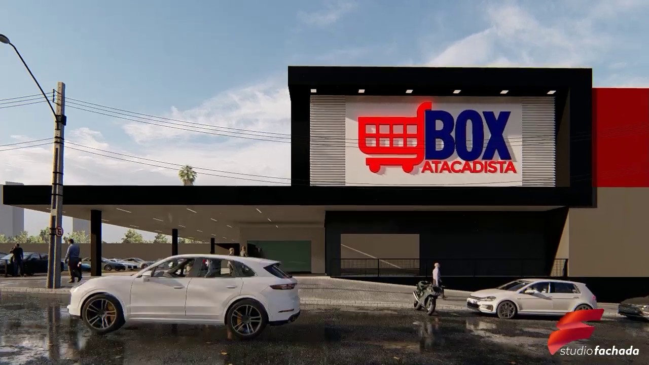 Projeto de Fachada Supermercado Box Atacadista